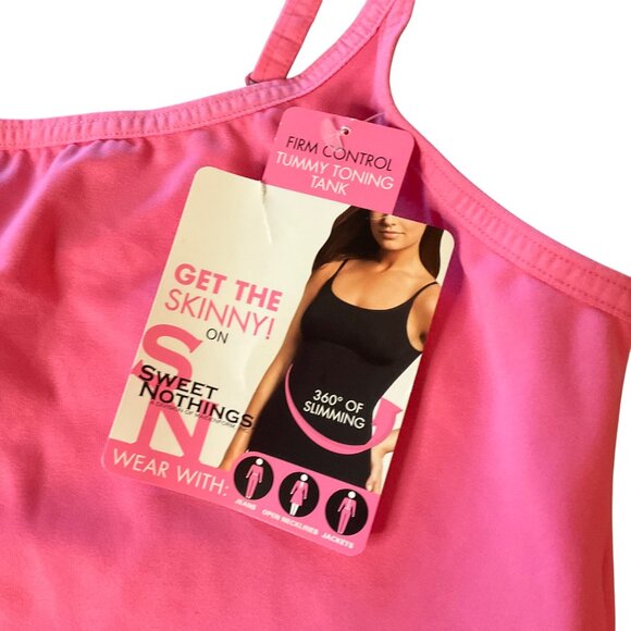 Sweet Nothings Womens Firm Control Tummy Toning Tank Top Medium Pink slimming - Picture 3 of 8